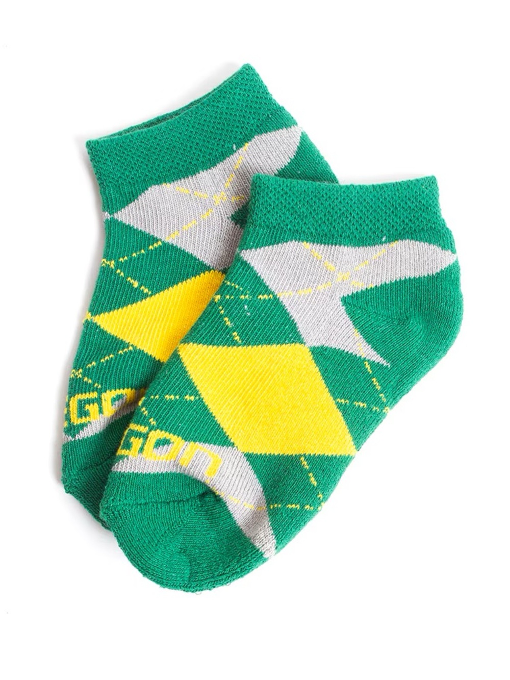 NEW Oregon Ducks baby / Toddler no show argyle socks